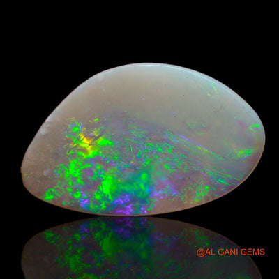 3.00 Cts Natural Australian Fire Opal Loose Gemstone Fancy Cabochon 20x12x2 mm AB-667
