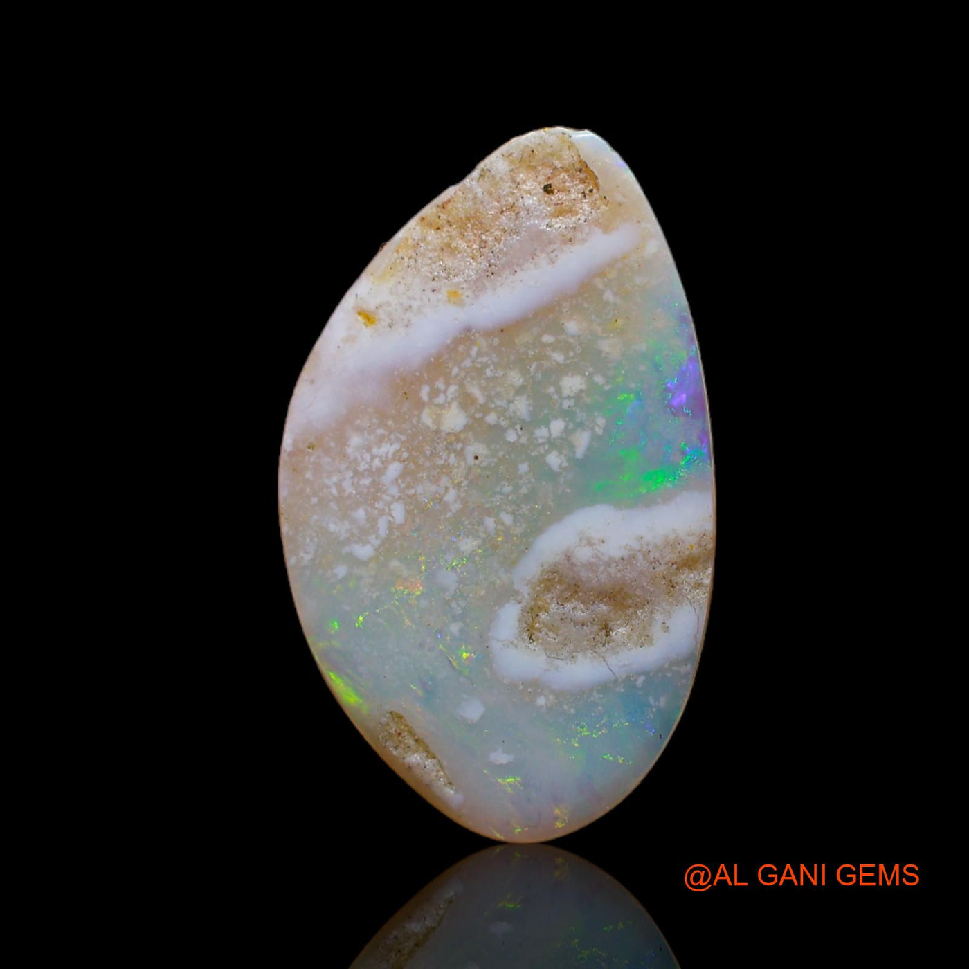 3.00 Cts Natural Australian Fire Opal Loose Gemstone Fancy Cabochon 20x12x2 mm AB-667