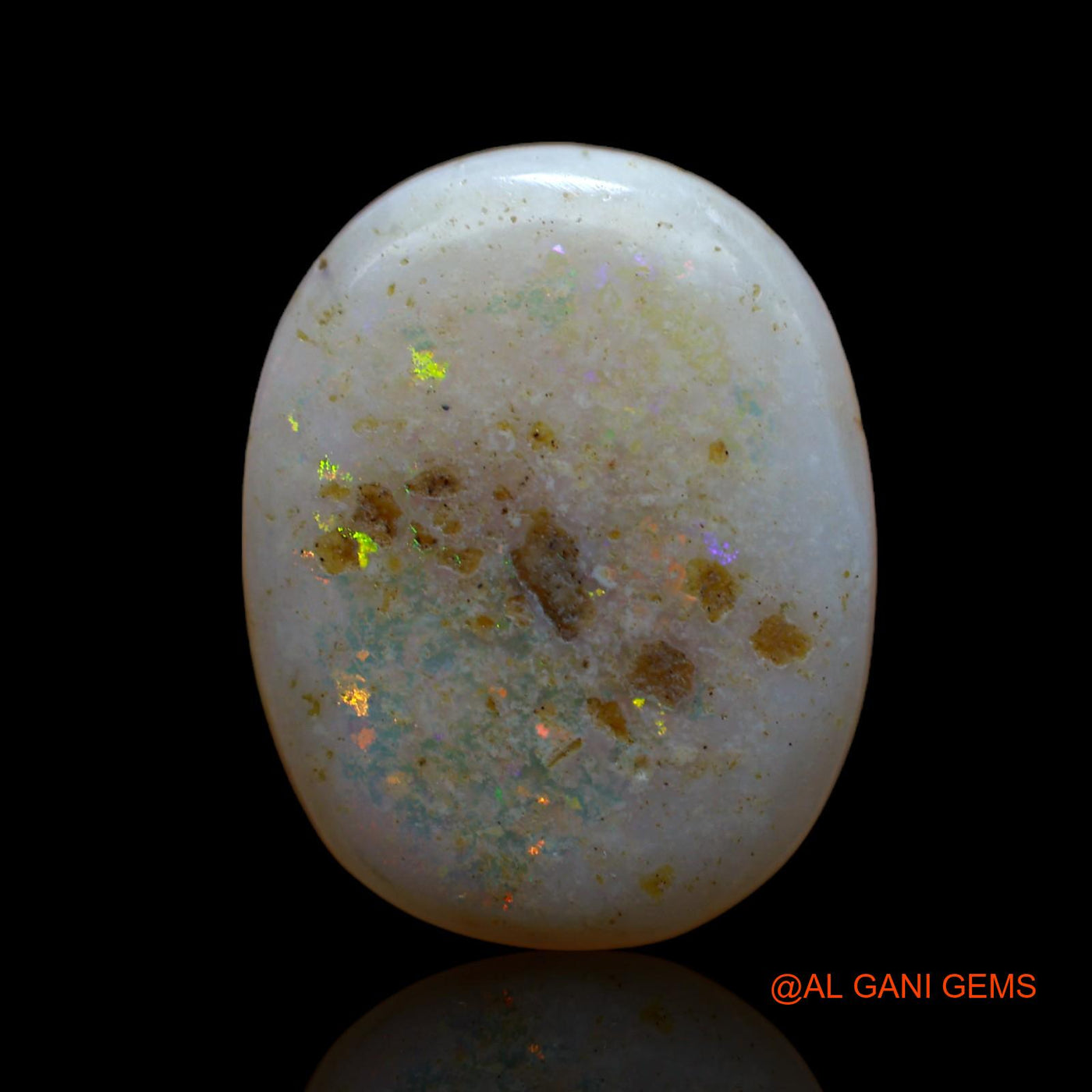 7.00 Cts Natural Australian Fire Opal Loose Gemstone Oval Cabochon 20x15x3 mm AB-671