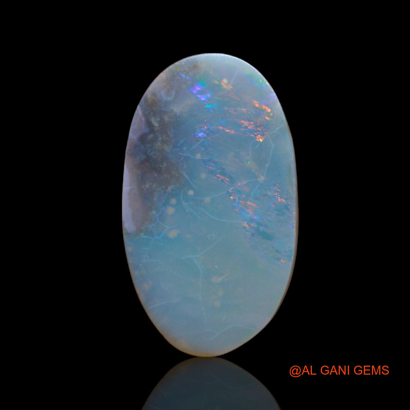 6.00 Cts Natural Australian Fire Opal Fancy Cabochon Loose Gemstone For Jewelry 21x12x3 mm AB-673