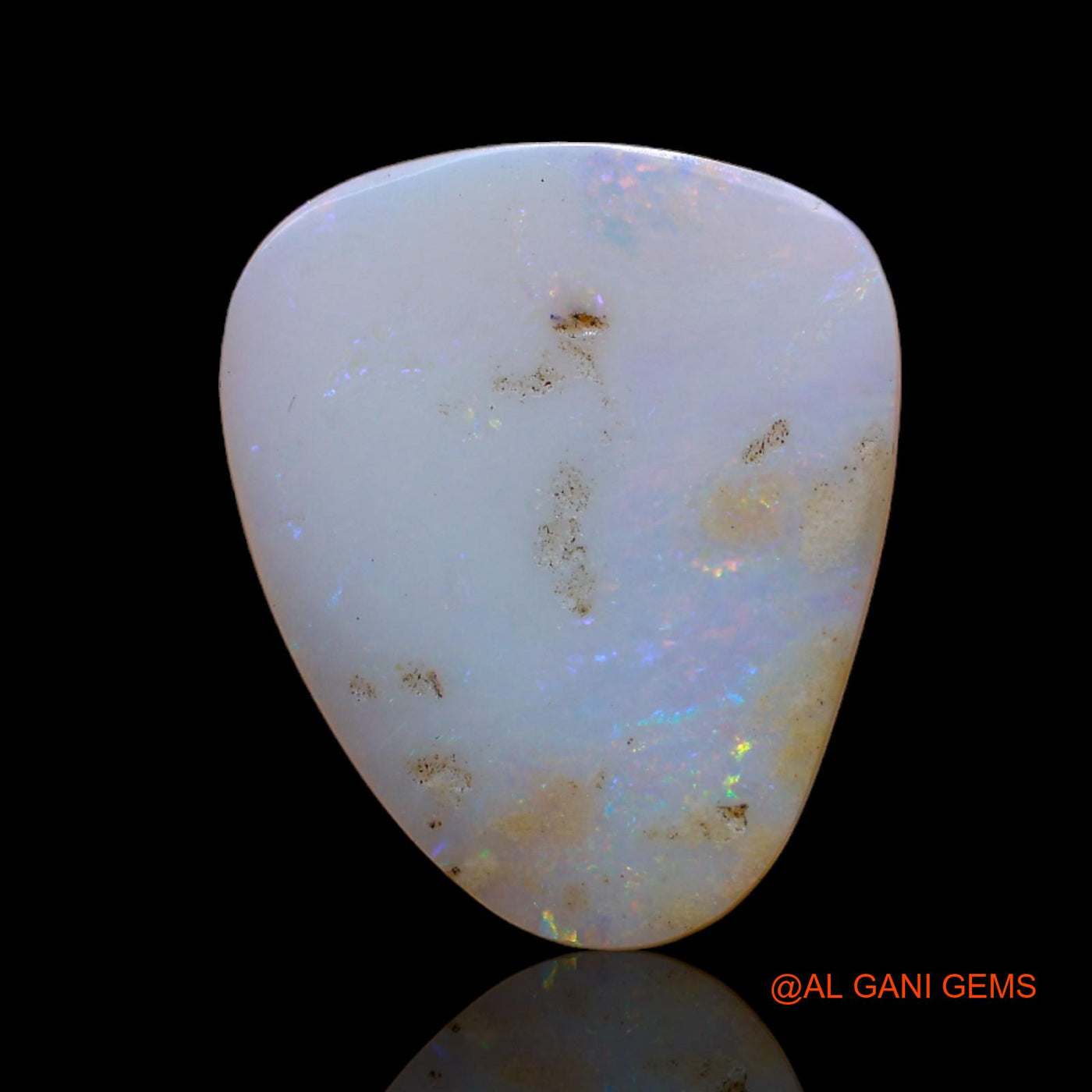 4.00 Cts Unheated Australian Fire Opal Loose Gemstone Fancy Cabochon Natural 18x15x2 mm AB-675