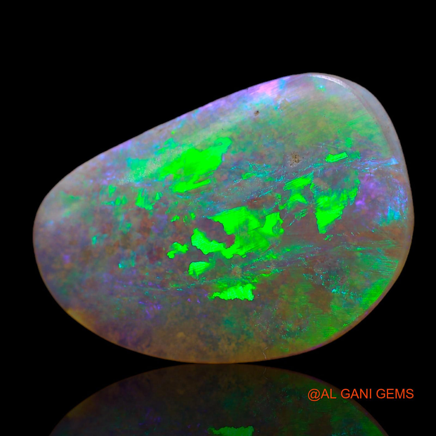 4.00 Cts Unheated Australian Fire Opal Loose Gemstone Fancy Cabochon Natural 19x13x2 mm AB-676