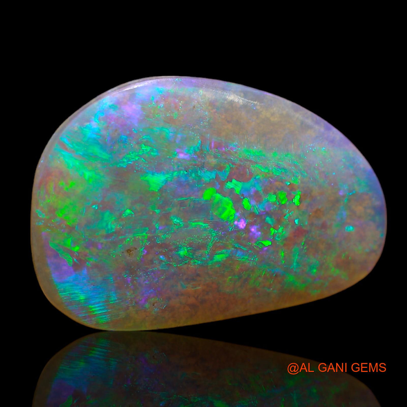 4.00 Cts Unheated Australian Fire Opal Loose Gemstone Fancy Cabochon Natural 19x13x2 mm AB-676