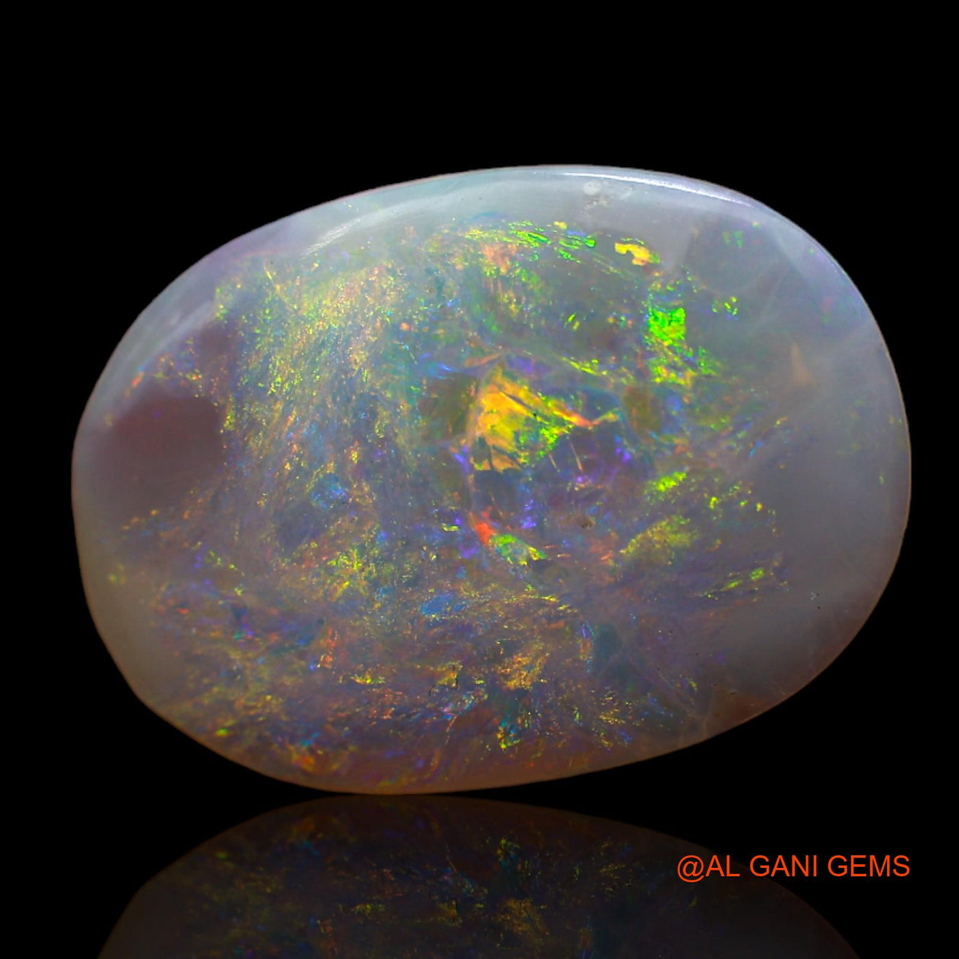 3.00 Cts Natural Australian Fire Opal Loose Gemstone Fancy Cabochon 18x13x2 mm AB-677