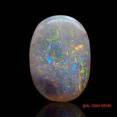 3.00 Cts Natural Australian Fire Opal Loose Gemstone Fancy Cabochon 18x13x2 mm AB-677