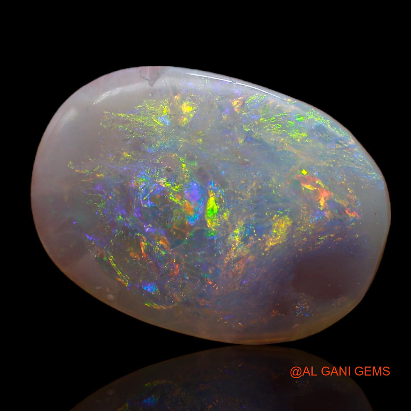 3.00 Cts Natural Australian Fire Opal Loose Gemstone Fancy Cabochon 18x13x2 mm AB-677