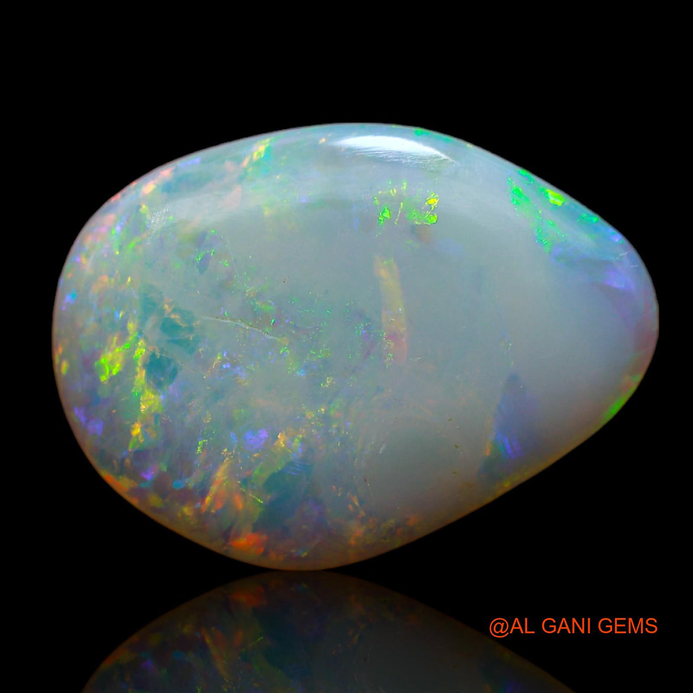 5.00 Cts Unheated Australian Fire Opal Loose Gemstone Fancy Cabochon Natural 19x14x3 mm AB-67