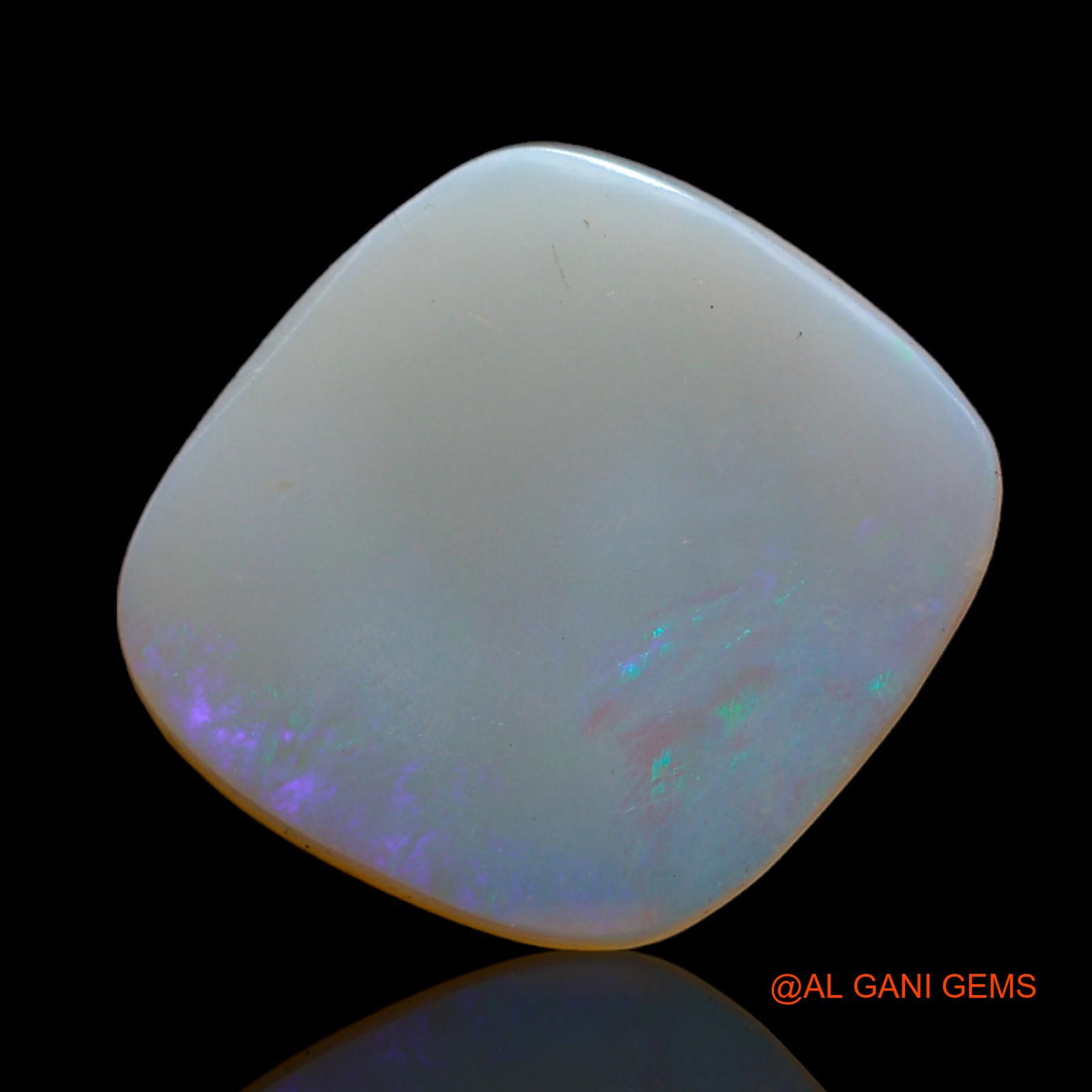 4.00 Cts Natural Australian Fire Opal Loose Gemstone Fancy Cabochon 15x15x2 mm AB-680