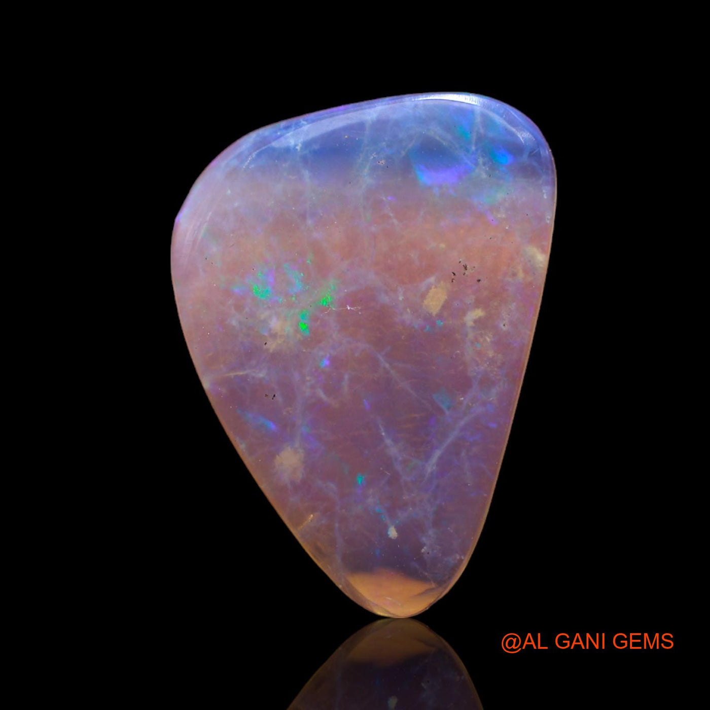 4.00 Cts Natural Australian Fire Opal Fancy Cabochon Loose Gemstone For Jewelry 21x15x2 mm AB-681