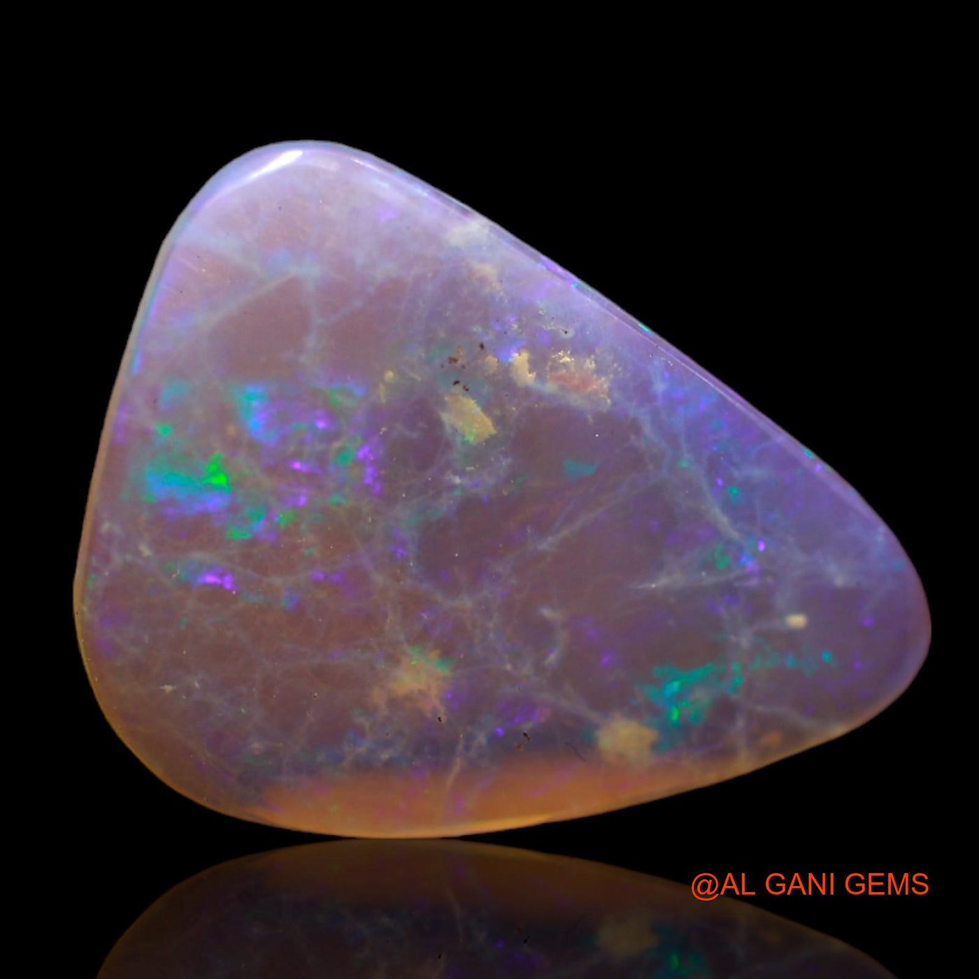 4.00 Cts Natural Australian Fire Opal Fancy Cabochon Loose Gemstone For Jewelry 21x15x2 mm AB-681
