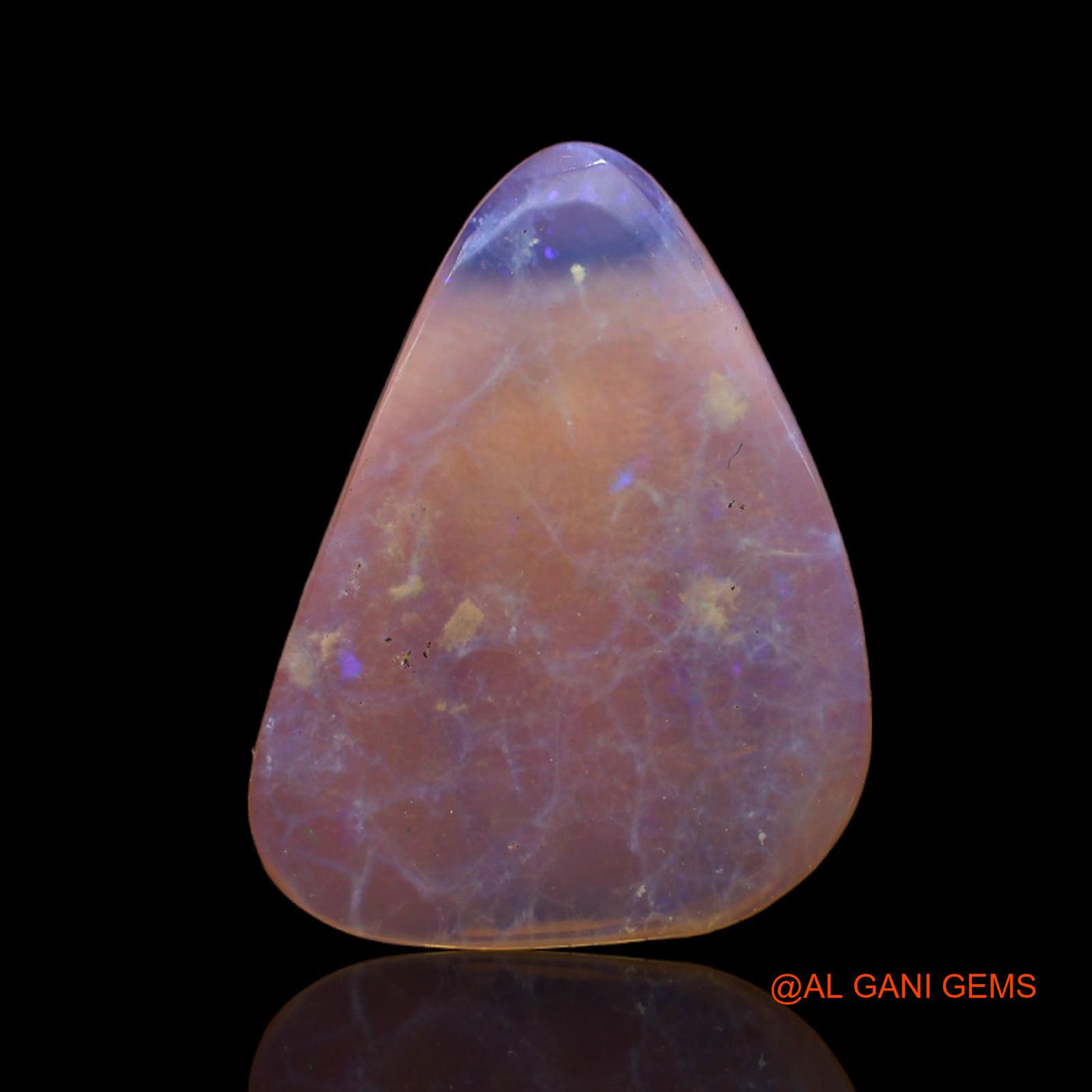 4.00 Cts Natural Australian Fire Opal Fancy Cabochon Loose Gemstone For Jewelry 21x15x2 mm AB-681