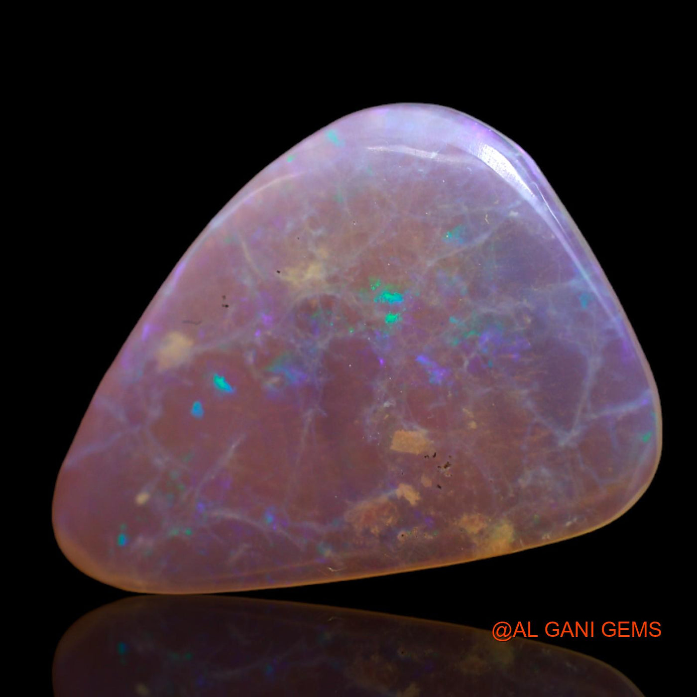 4.00 Cts Natural Australian Fire Opal Fancy Cabochon Loose Gemstone For Jewelry 21x15x2 mm AB-681