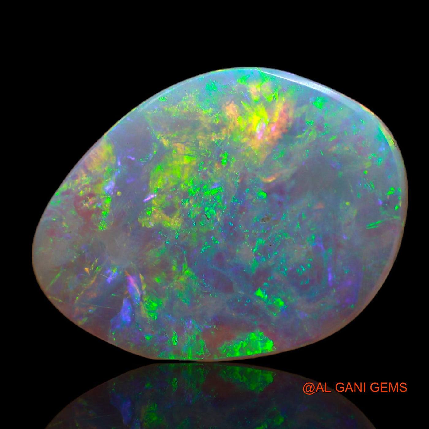 3.00 Cts Unheated Australian Fire Opal Loose Gemstone Fancy Cabochon Natural 18x14x2 mm AB-689
