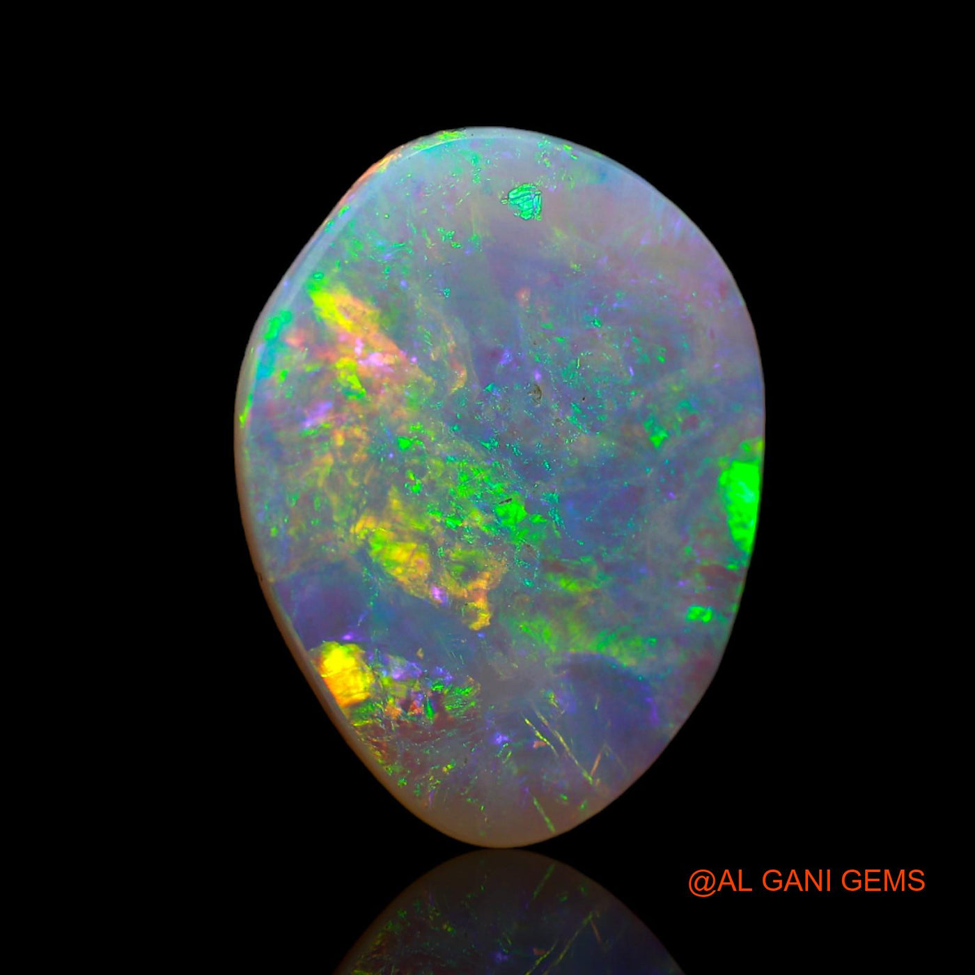 3.00 Cts Unheated Australian Fire Opal Loose Gemstone Fancy Cabochon Natural 18x14x2 mm AB-689