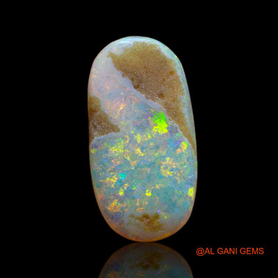 Natural Untreated Fire Opal Loose Gemstone Oval Cabochon From Australia 4.85 Cts 19x10x3 mm AB-68