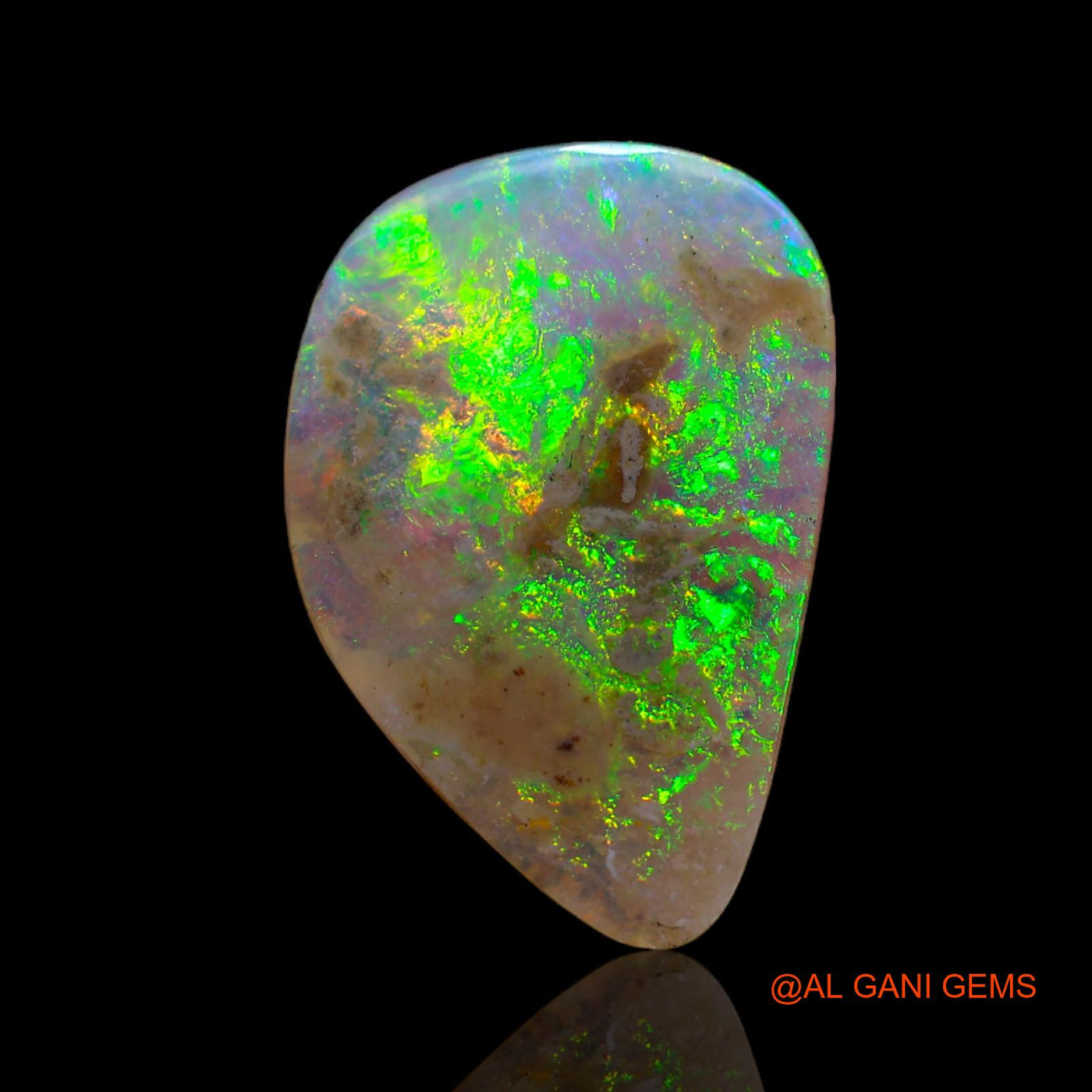 4.00 Cts Natural Australian Fire Opal Loose Gemstone Fancy Cabochon 18x12x2 mm AB-690