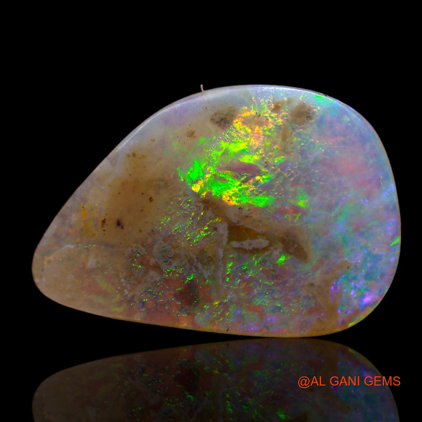 4.00 Cts Natural Australian Fire Opal Loose Gemstone Fancy Cabochon 18x12x2 mm AB-690