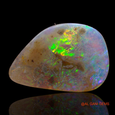 4.00 Cts Natural Australian Fire Opal Loose Gemstone Fancy Cabochon 18x12x2 mm AB-690
