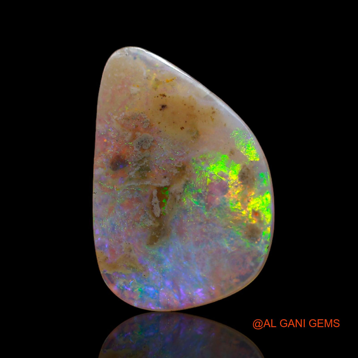 4.00 Cts Natural Australian Fire Opal Loose Gemstone Fancy Cabochon 18x12x2 mm AB-690