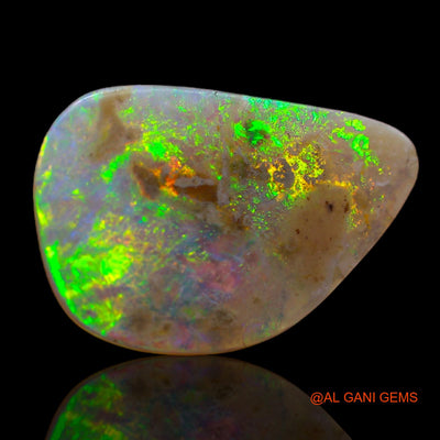 4.00 Cts Natural Australian Fire Opal Loose Gemstone Fancy Cabochon 18x12x2 mm AB-690