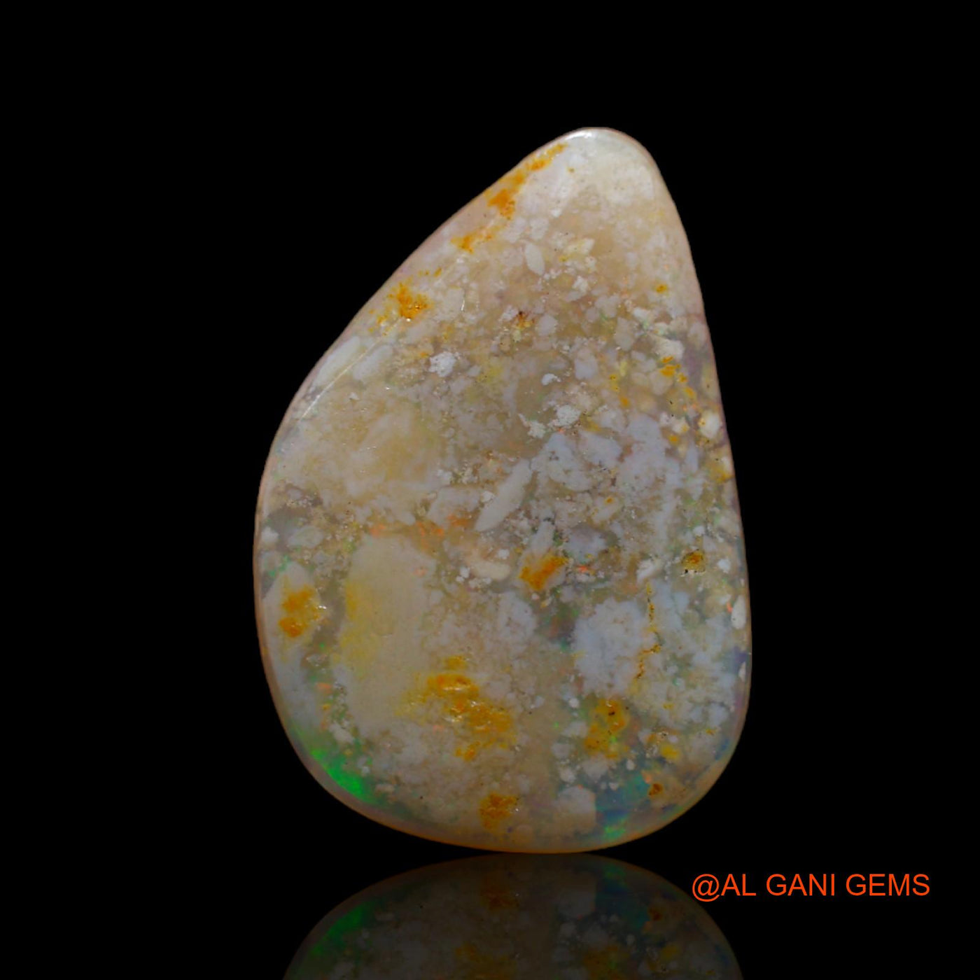 4.00 Cts Natural Australian Fire Opal Loose Gemstone Fancy Cabochon 18x12x2 mm AB-690