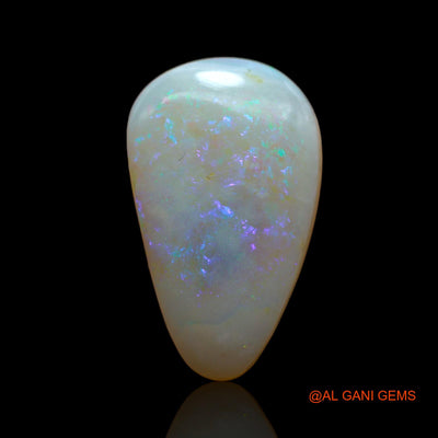 Natural Untreated Fire Opal Loose Gemstone Pear Cabochon From Australia 6.45 Cts 19x11x4 mm AB-691