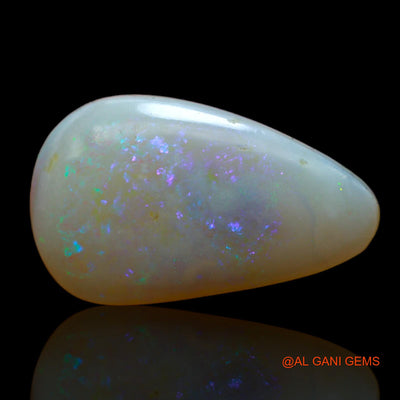 Natural Untreated Fire Opal Loose Gemstone Pear Cabochon From Australia 6.45 Cts 19x11x4 mm AB-691