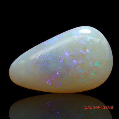 Natural Untreated Fire Opal Loose Gemstone Pear Cabochon From Australia 6.45 Cts 19x11x4 mm AB-691