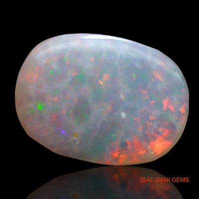 Natural Fire Opal Gemstone 3.80 Cts Loose Oval Cabochon From Australia 18x13x2 mm AB-694