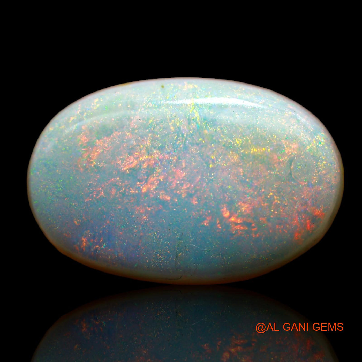 Natural Untreated Fire Opal Loose Gemstone Oval Cabochon From Australia 7.70 Cts 17x11x5 mm AB-696
