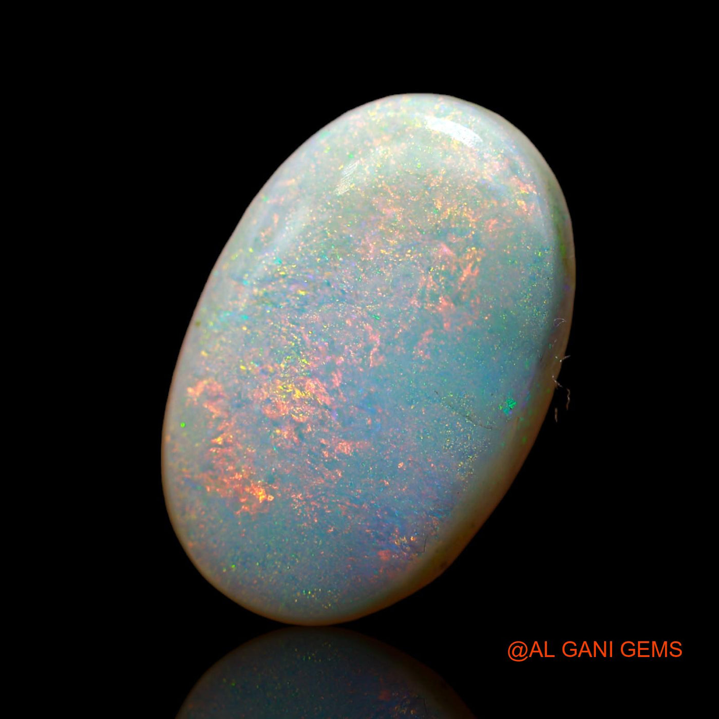 Natural Untreated Fire Opal Loose Gemstone Oval Cabochon From Australia 7.70 Cts 17x11x5 mm AB-696