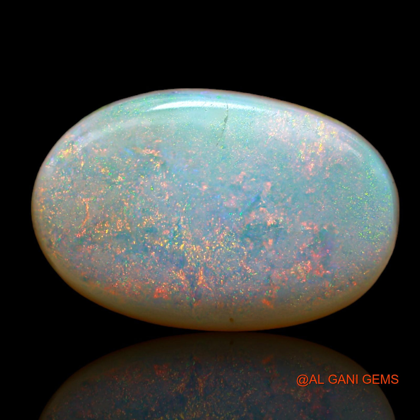 Natural Untreated Fire Opal Loose Gemstone Oval Cabochon From Australia 7.70 Cts 17x11x5 mm AB-696