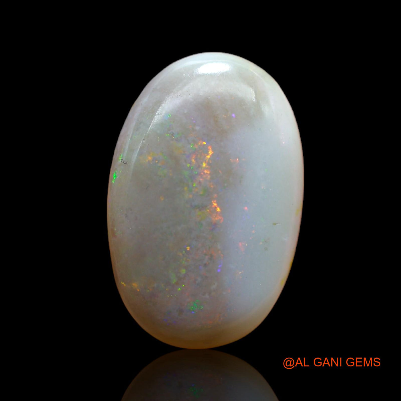 Natural Untreated Fire Opal Loose Gemstone Oval Cabochon From Australia 7.70 Cts 17x11x5 mm AB-696