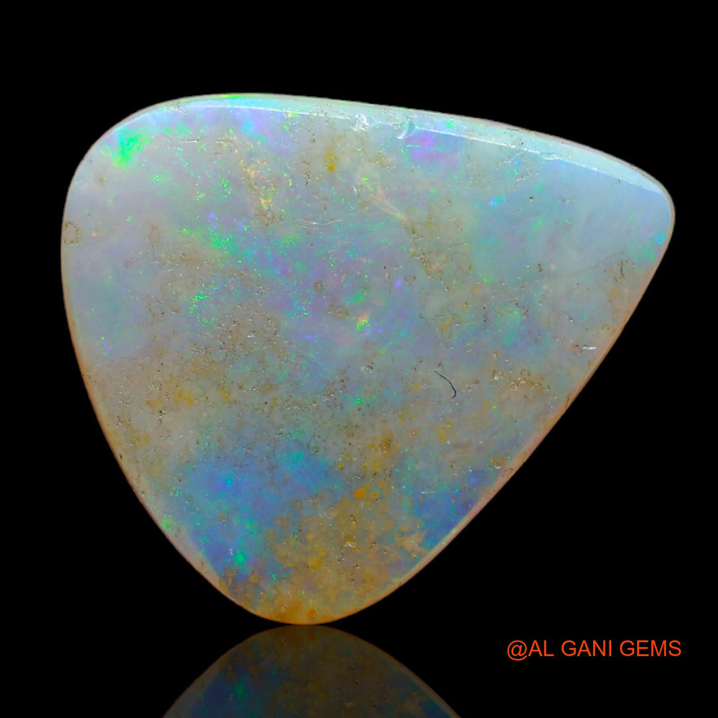 3.60 Cts Natural Australian Fire Opal Loose Gemstone Pear Cabochon 16x14x2 mm AB-699