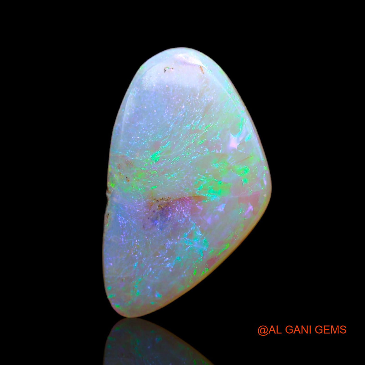 Natural Untreated Fire Opal Loose Gemstone Fancy Cabochon From Australia 4.00 Cts 18x11x3 mm AB-69