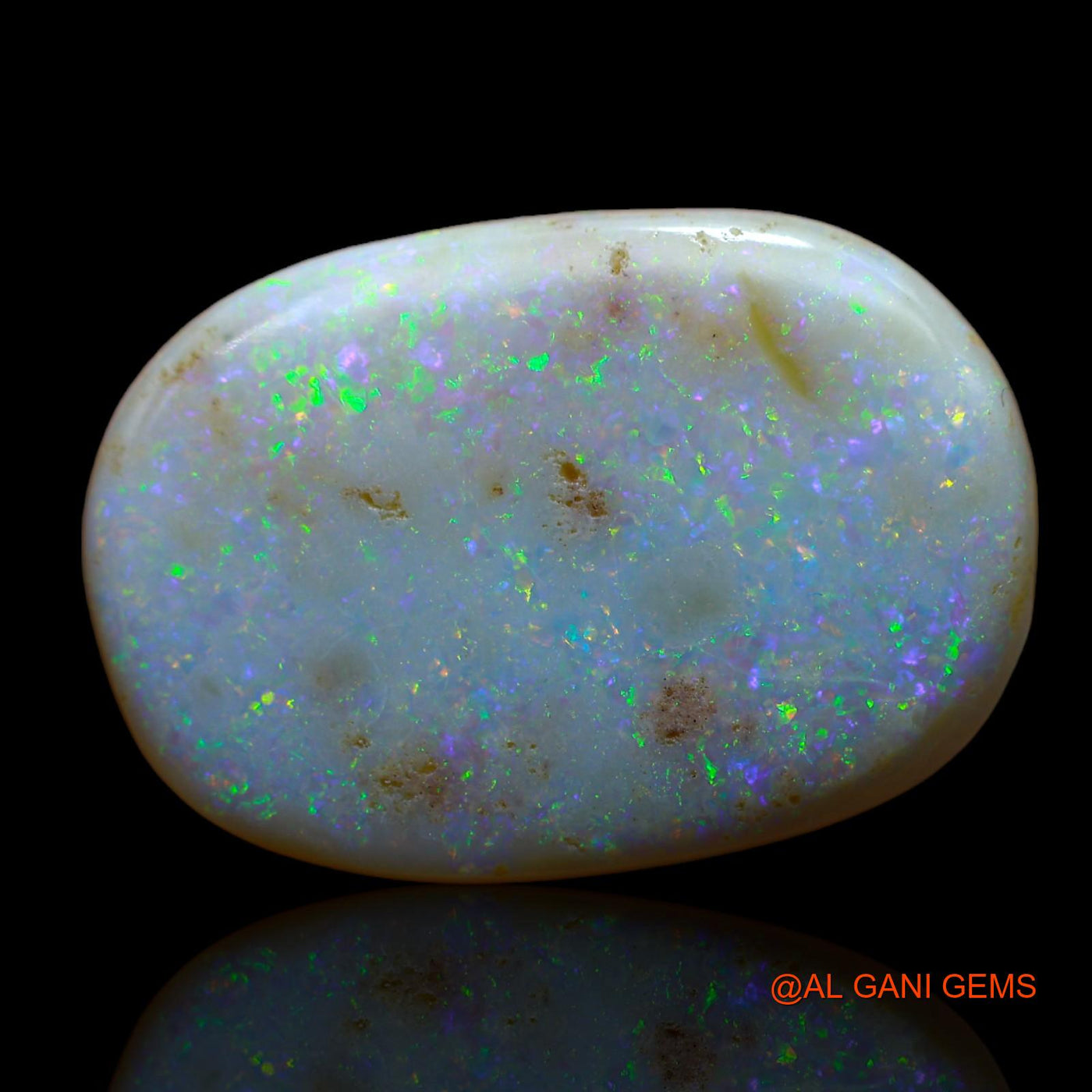 17.10 Cts Unheated Australian Fire Opal Loose Gemstone Oval Cabochon Natural 25x18x2 mm AB-6