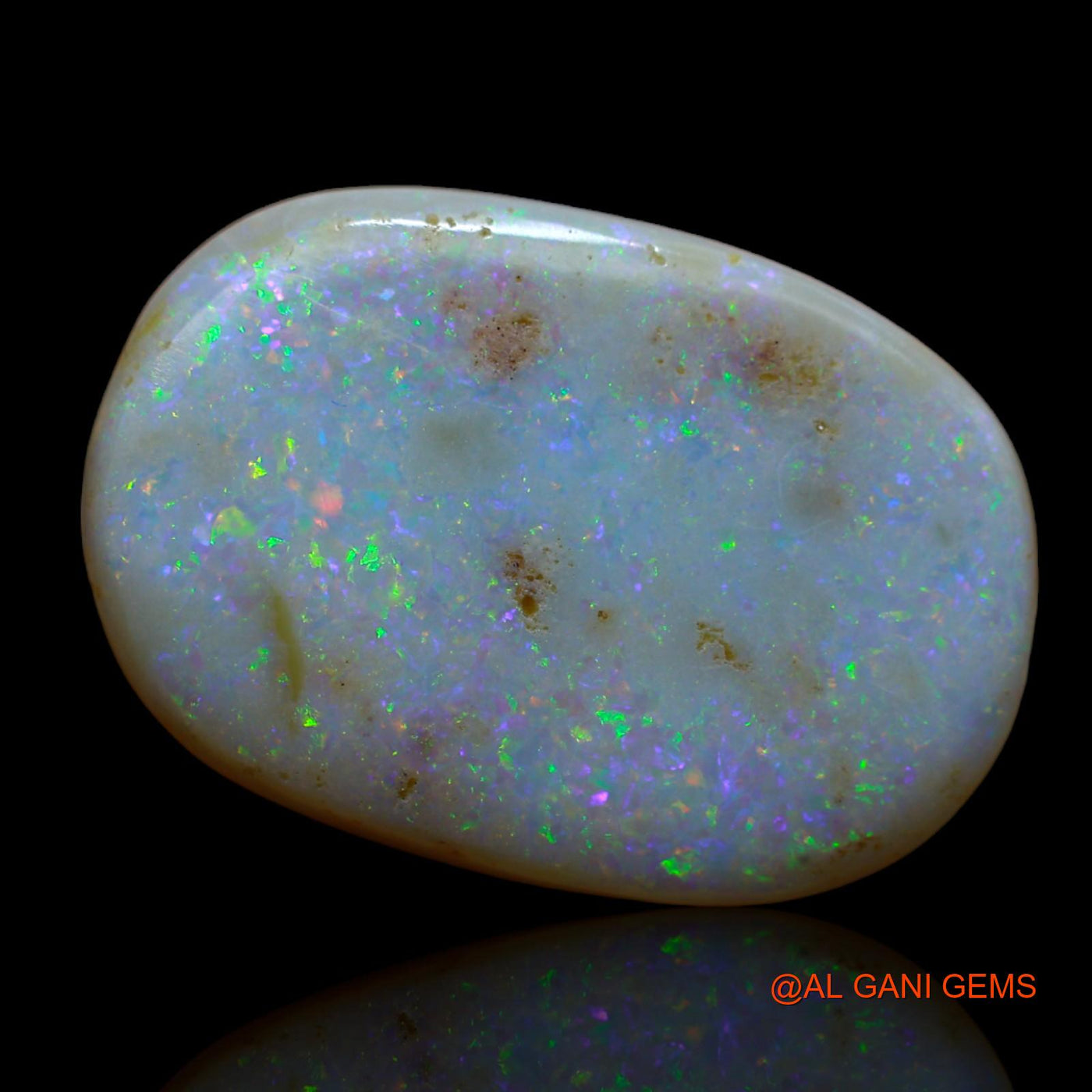 17.10 Cts Unheated Australian Fire Opal Loose Gemstone Oval Cabochon Natural 25x18x2 mm AB-6