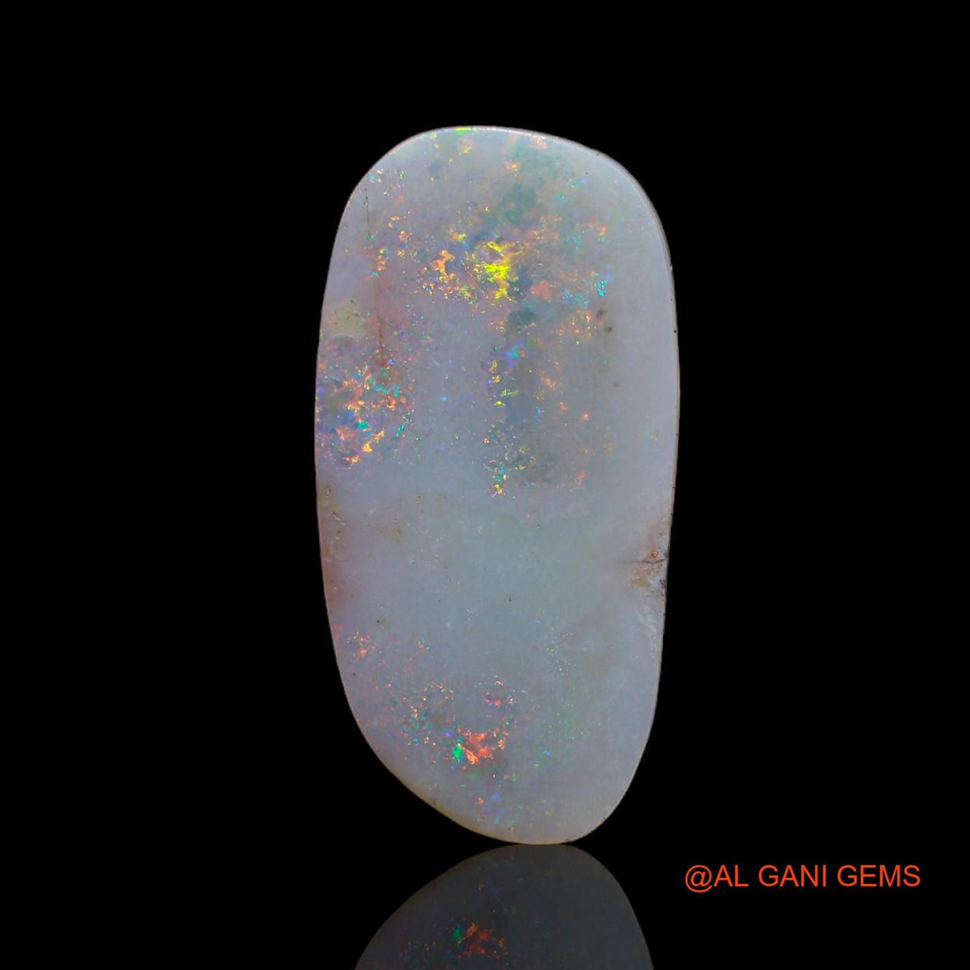 2.40 Cts Natural Australian Fire Opal Loose Gemstone Fancy Cabochon 20x10x1 mm AB-701