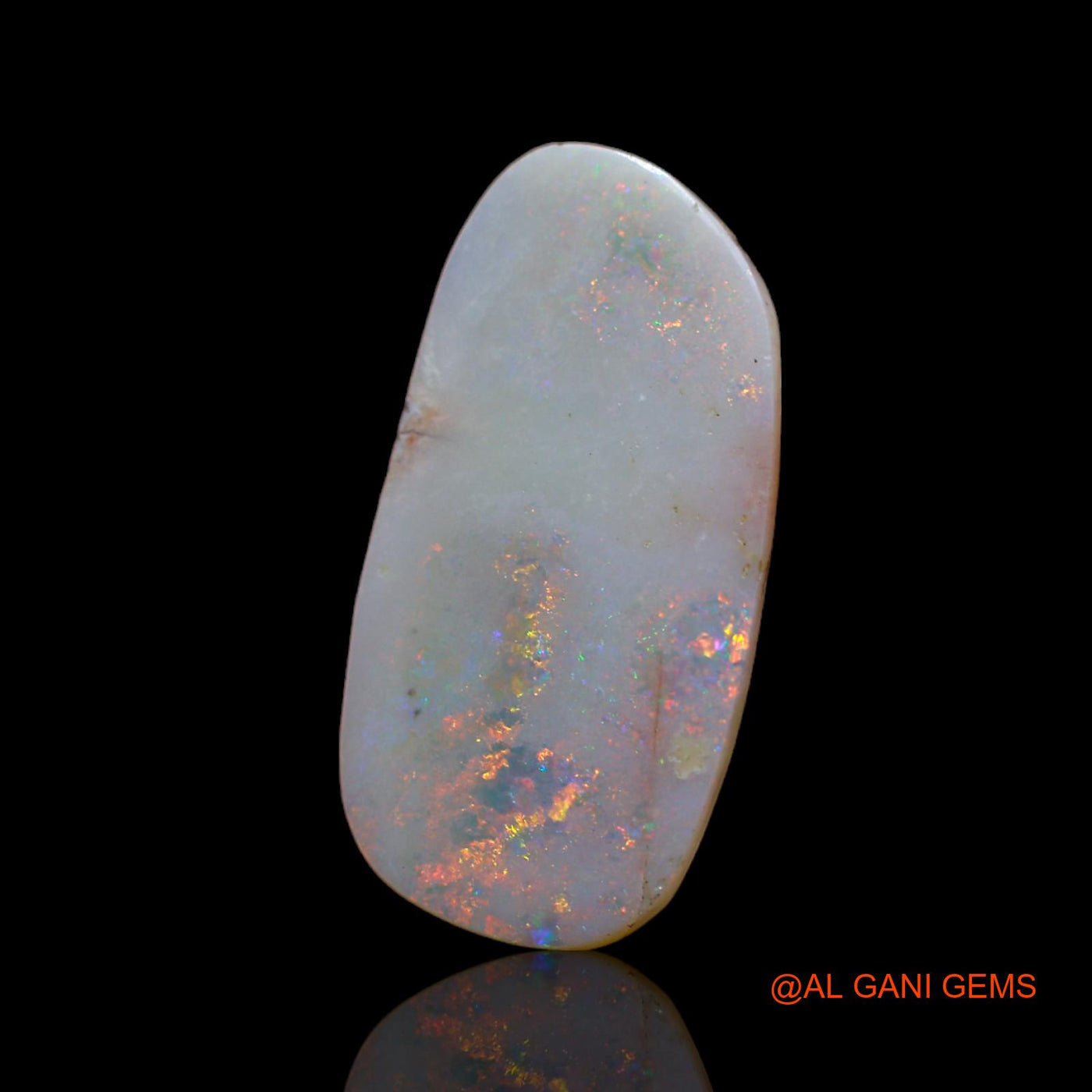 2.40 Cts Natural Australian Fire Opal Loose Gemstone Fancy Cabochon 20x10x1 mm AB-701