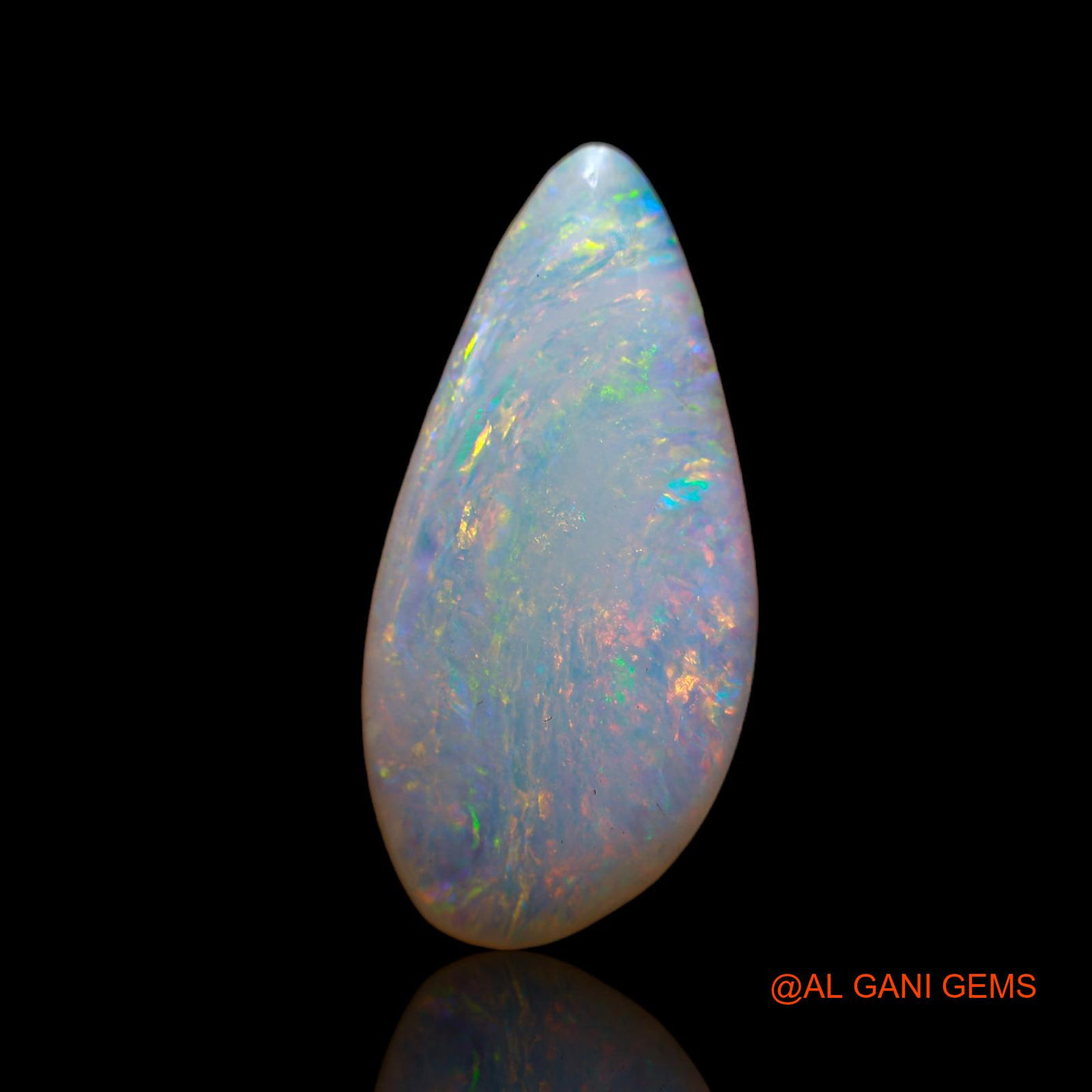 3.40 Cts Natural Australian Fire Opal Loose Gemstone Fancy Cabochon 21x10x2 mm AB-702