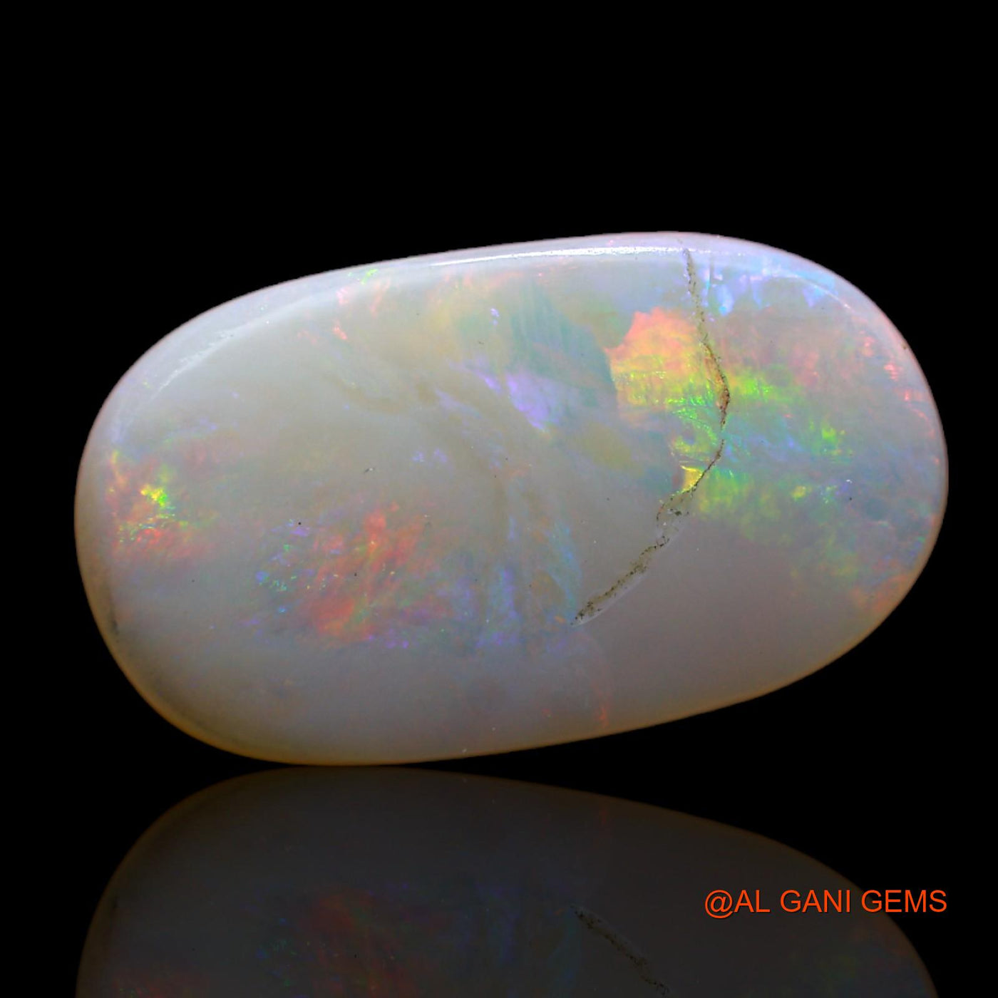 4.70 Cts Natural Australian Fire Opal Loose Gemstone Oval Cabochon 18x10x3 mm AB-704