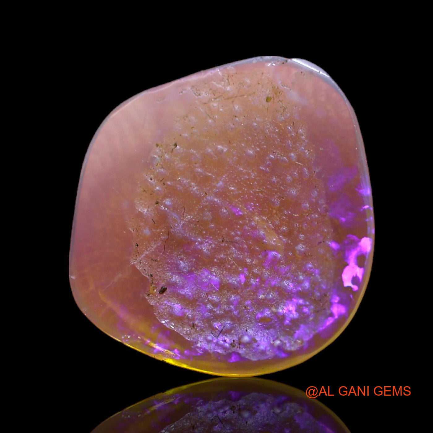 2.90 Cts Natural Australian Fire Opal Loose Gemstone Fancy Cabochon 16x14x2 mm AB-709