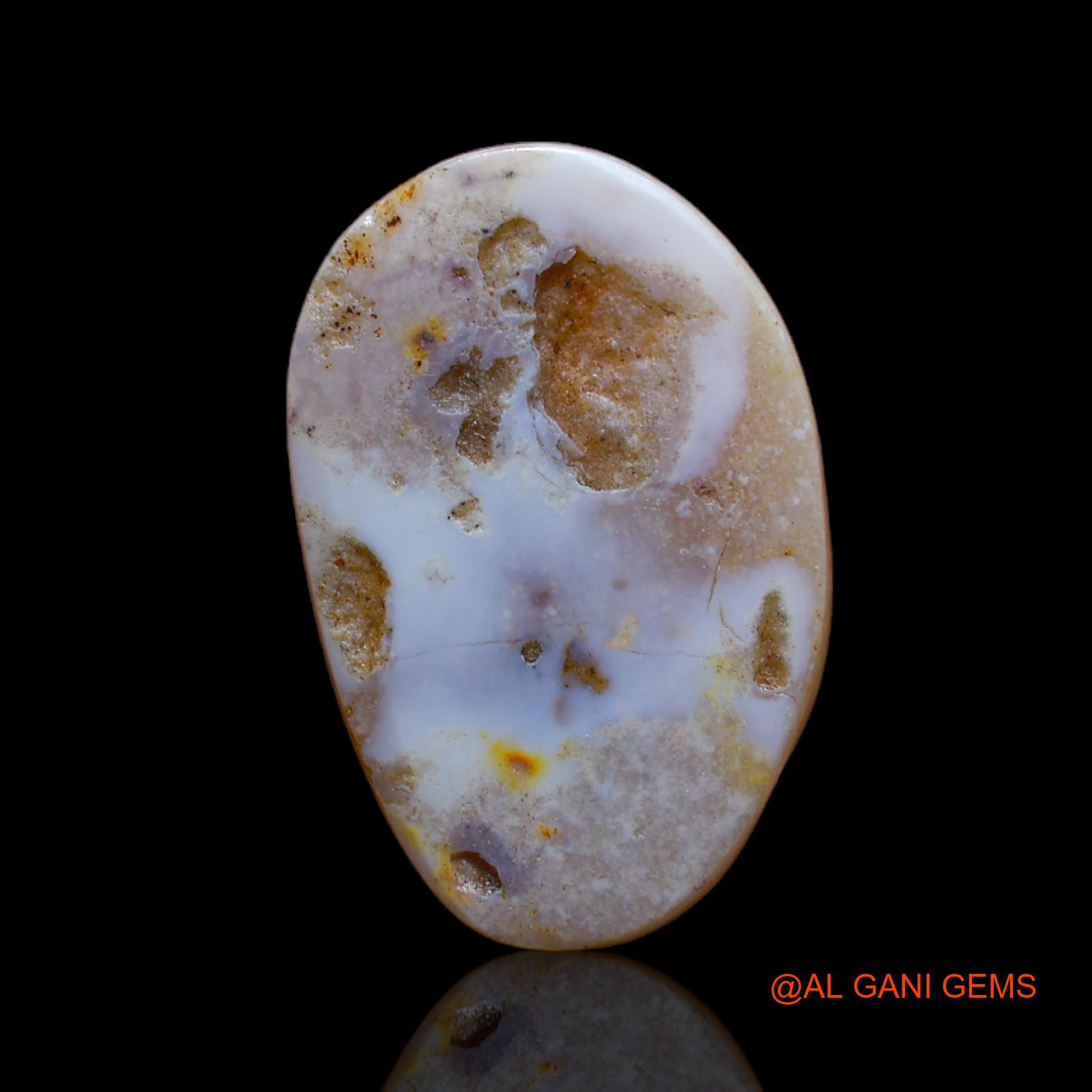 Natural Untreated Fire Opal Loose Gemstone Fancy Cabochon From Australia 4.05 Cts 18x12x1 mm AB-70