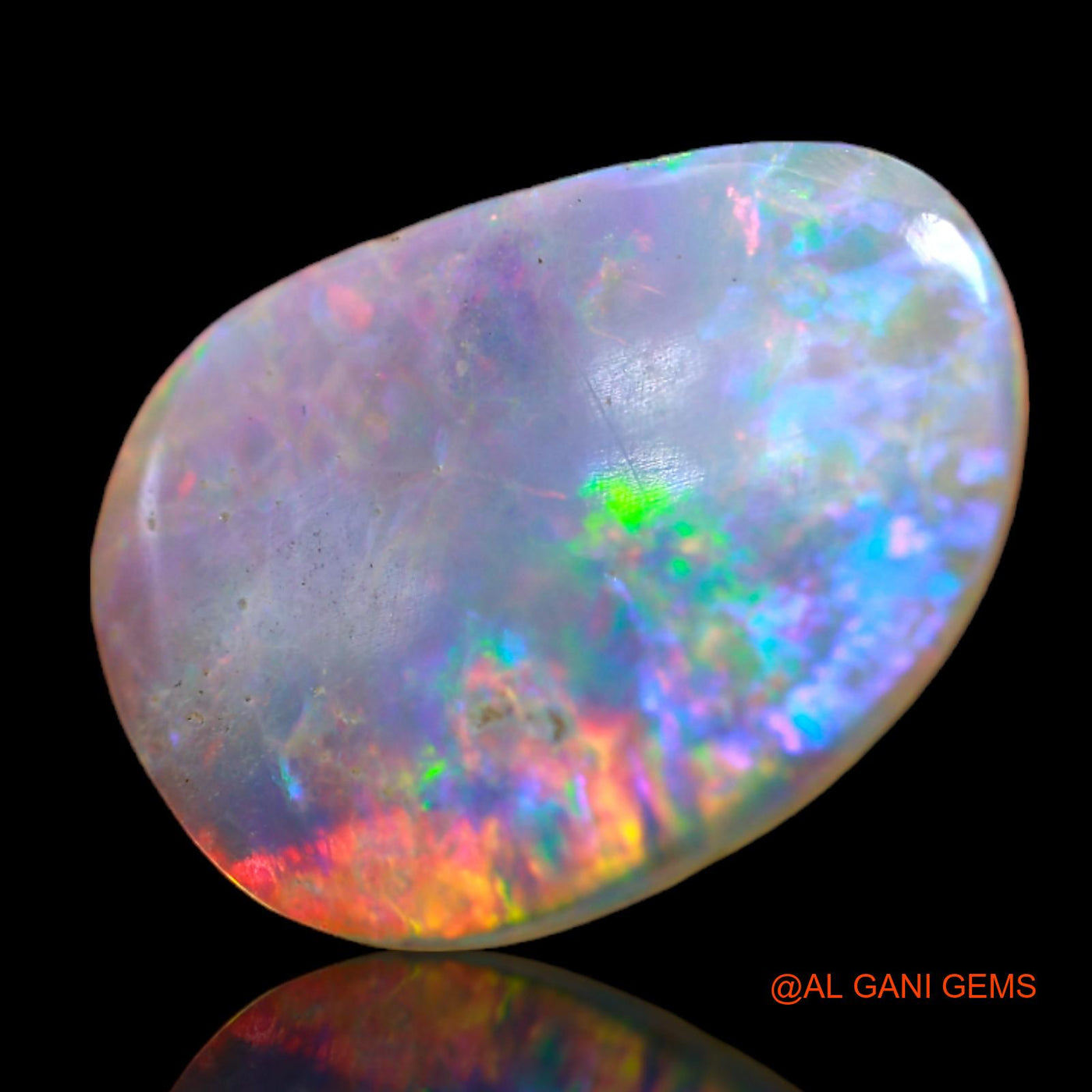 2.70 Cts Natural Australian Fire Opal Loose Gemstone Fancy Cabochon 16x12x1 mm AB-710
