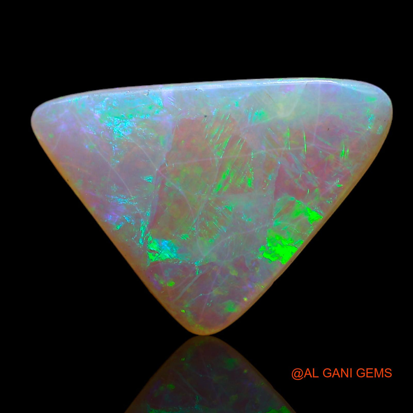 3.10 Cts Natural Australian Fire Opal Loose Gemstone Trillion Cabochon 17x11x2 mm AB-716