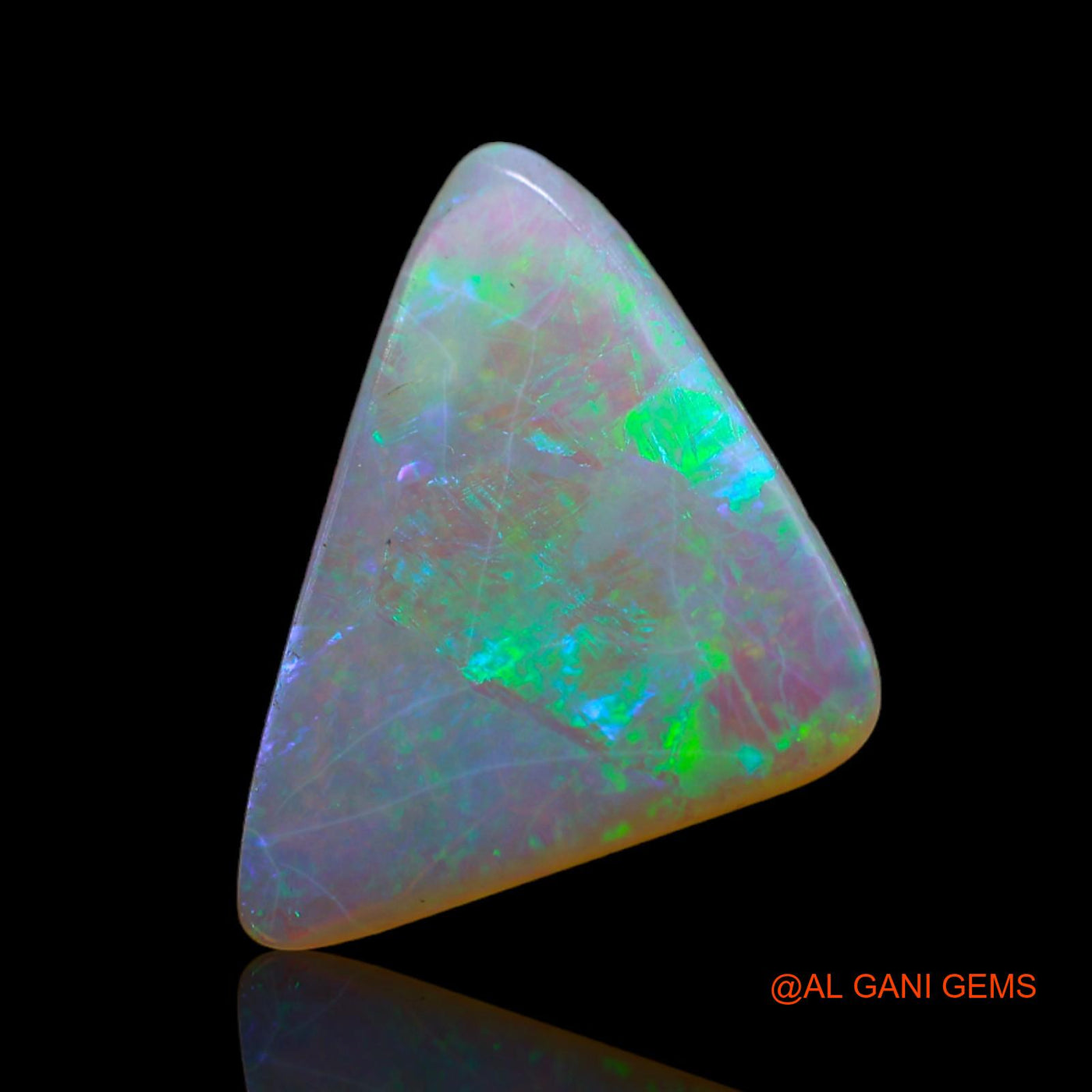 3.10 Cts Natural Australian Fire Opal Loose Gemstone Trillion Cabochon 17x11x2 mm AB-716