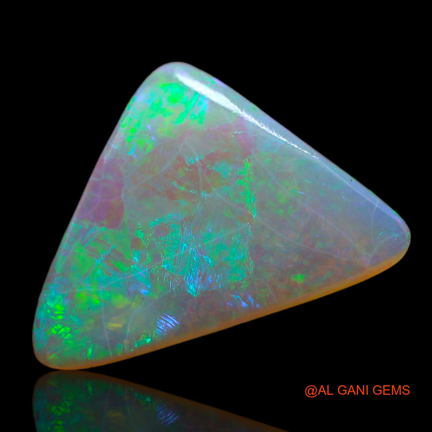 3.10 Cts Natural Australian Fire Opal Loose Gemstone Trillion Cabochon 17x11x2 mm AB-716