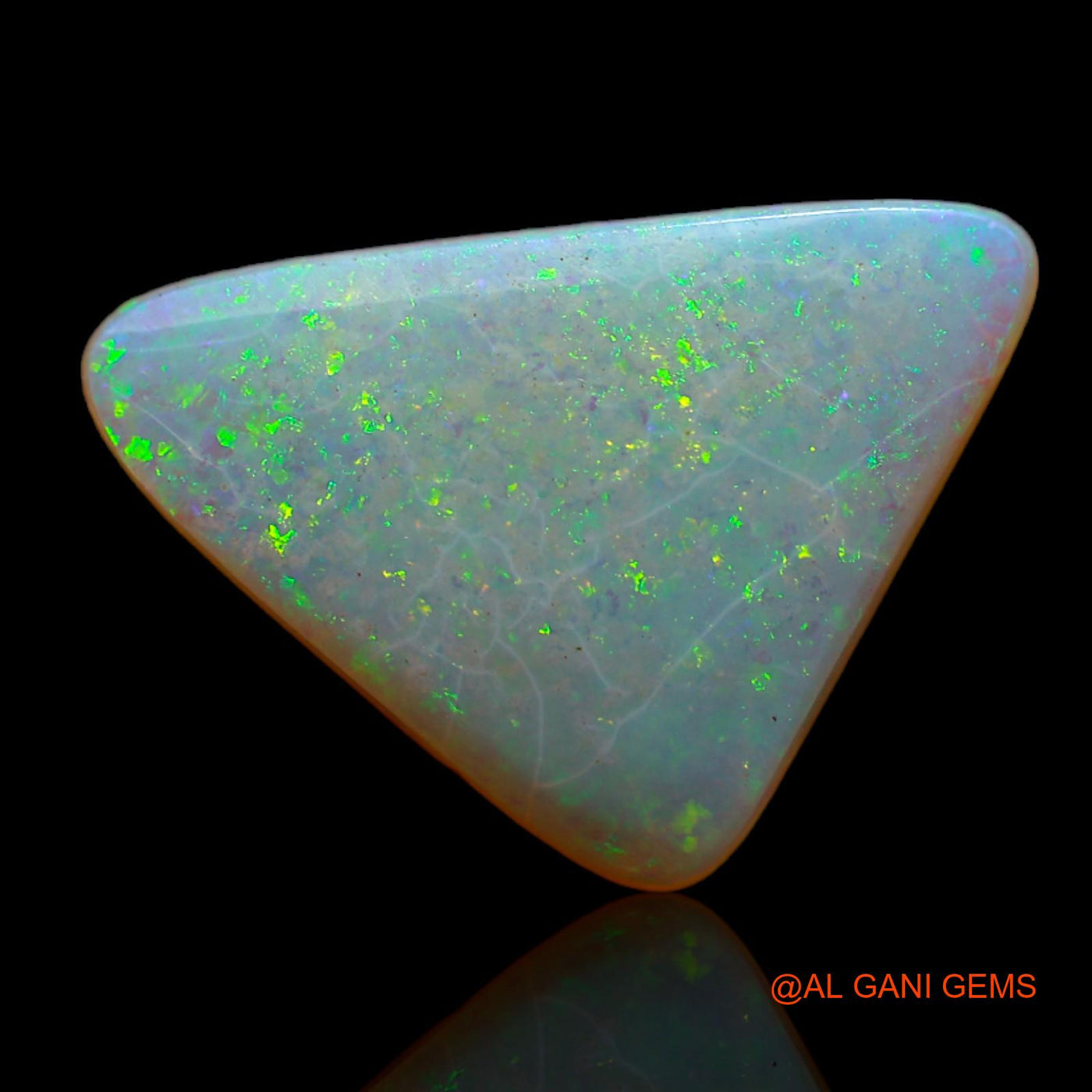 3.10 Cts Natural Australian Fire Opal Loose Gemstone Trillion Cabochon 17x11x2 mm AB-716
