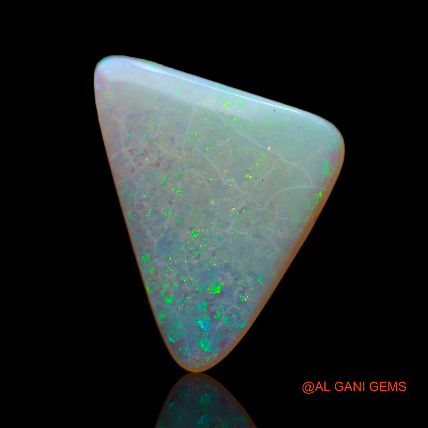 3.10 Cts Natural Australian Fire Opal Loose Gemstone Trillion Cabochon 17x11x2 mm AB-716