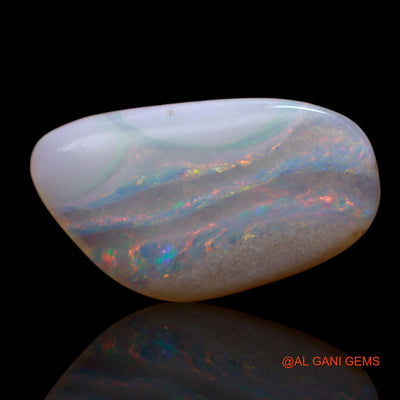 3.15 Cts Natural Australian Fire Opal Loose Gemstone Fancy Cabochon 18x10x2 mm AB-721